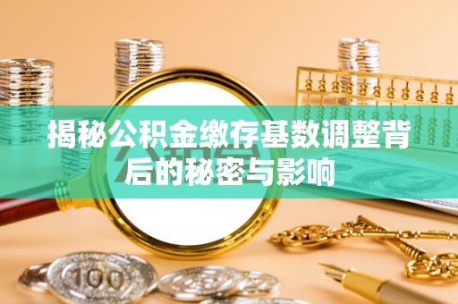 永济揭秘公积金缴存基数调整背后的秘密与影响
