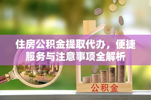 永济住房公积金提取代办，便捷服务与注意事项全解析